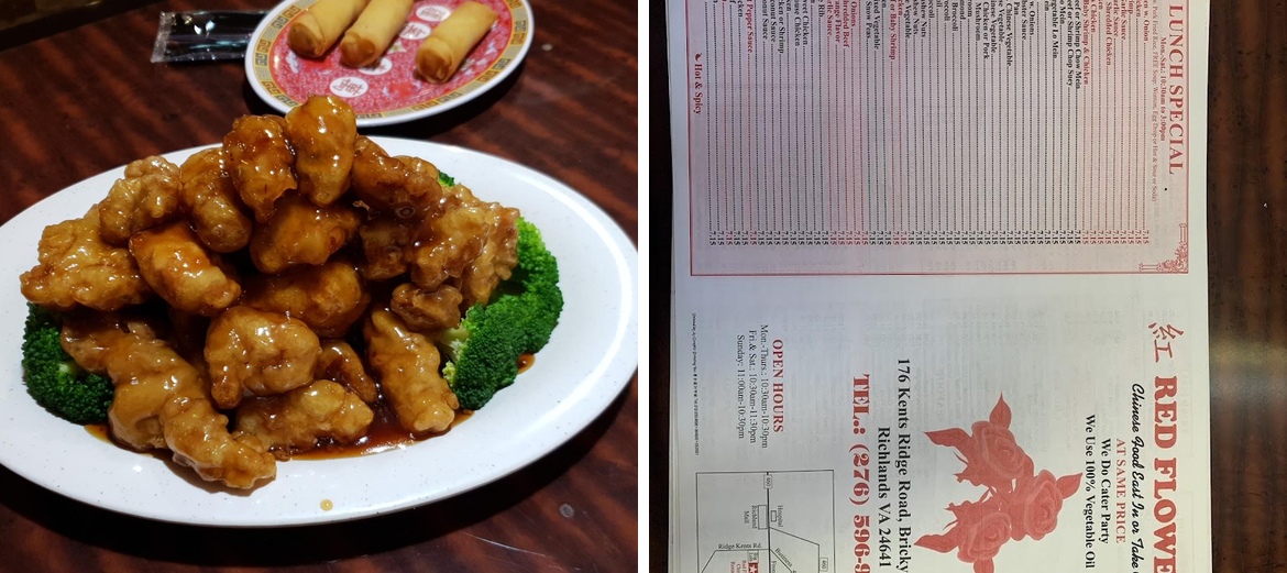 Red Flower Menu