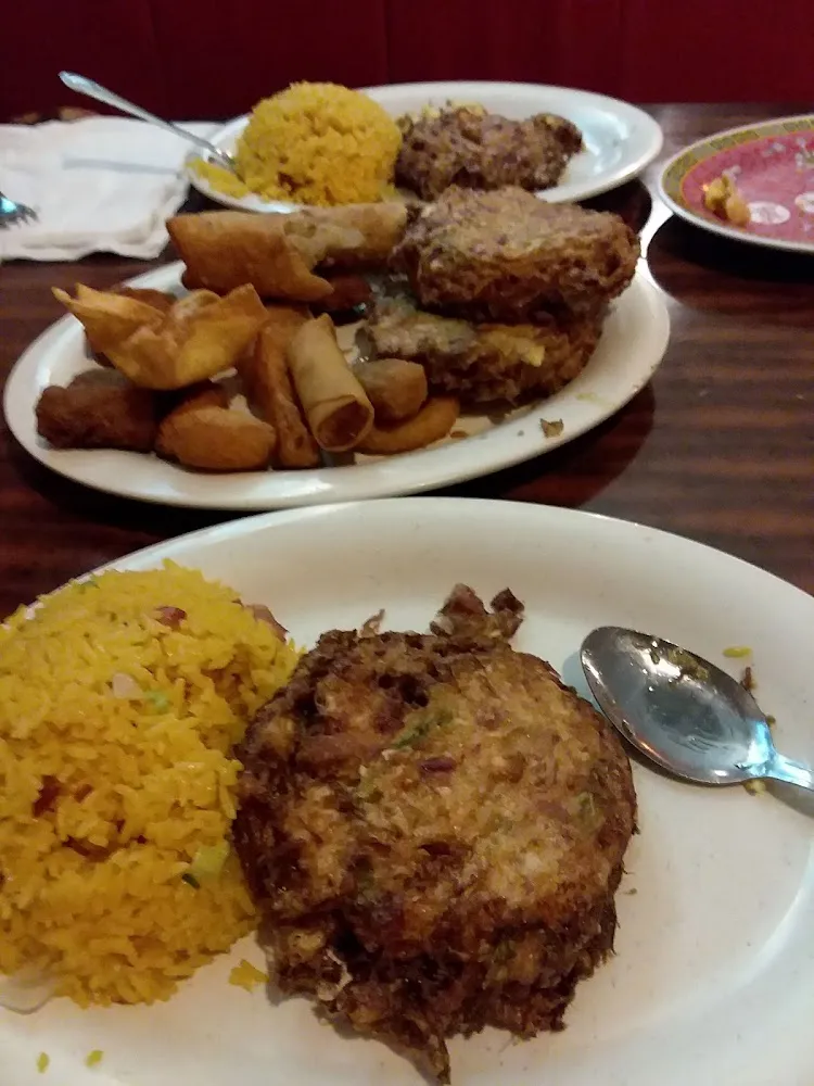 Roast Pork Egg Foo Young and Pu Pu Plate